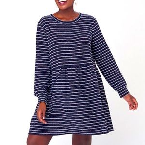 EUC Loft Navy Swing Dress